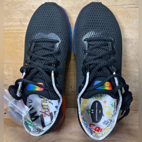 NEW Under Armour HOVR Sonic 4 Pride Womens Size 7.5 Running Shoes Sneakers Black - Picture 7 of 11